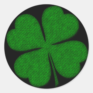 Pegatinas de diseño de Shamrock texturizado de tel