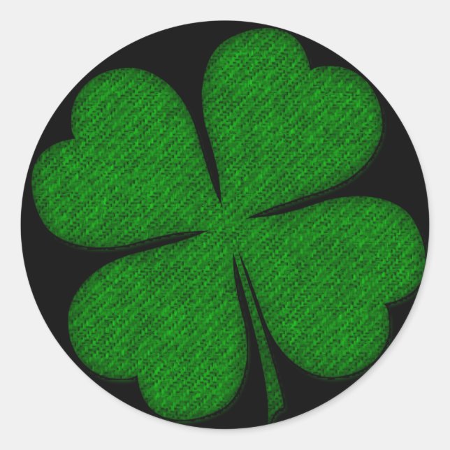 Pegatinas de diseño de Shamrock texturizado de tel (Anverso)