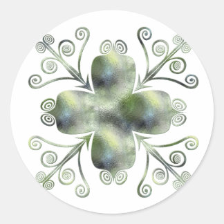 Pegatinas de diseño de texto de vidrio verde despl