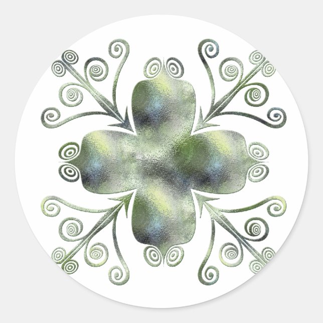 Pegatinas de diseño de texto de vidrio verde despl (Anverso)