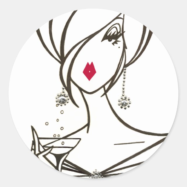 pegatinas de diva de tiempo de fiesta - Personaliz (Anverso)