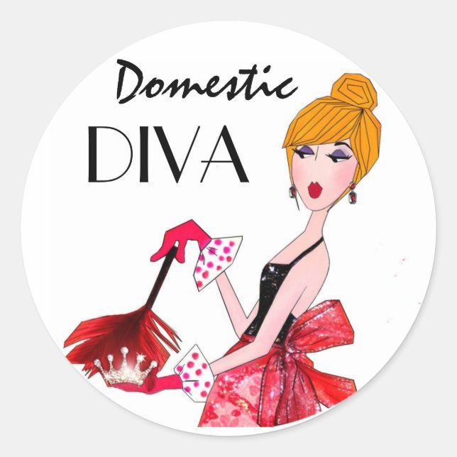 pegatinas de "Diva Doméstica" (Anverso)