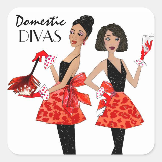 pegatinas de "Divas domésticas" (Anverso)
