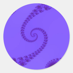 Pegatinas de doble espiral azul morado