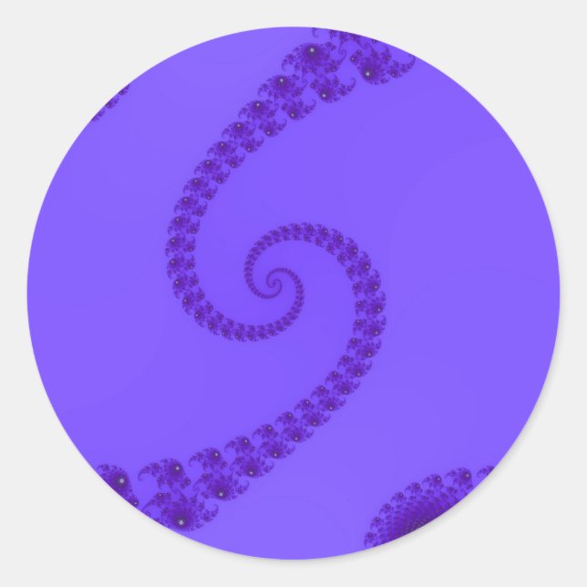 Pegatinas de doble espiral azul morado (Anverso)
