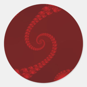 Pegatinas de doble espiral rojo intenso