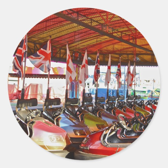 Pegatinas de Dodgem Cars Funfair Ride (Anverso)