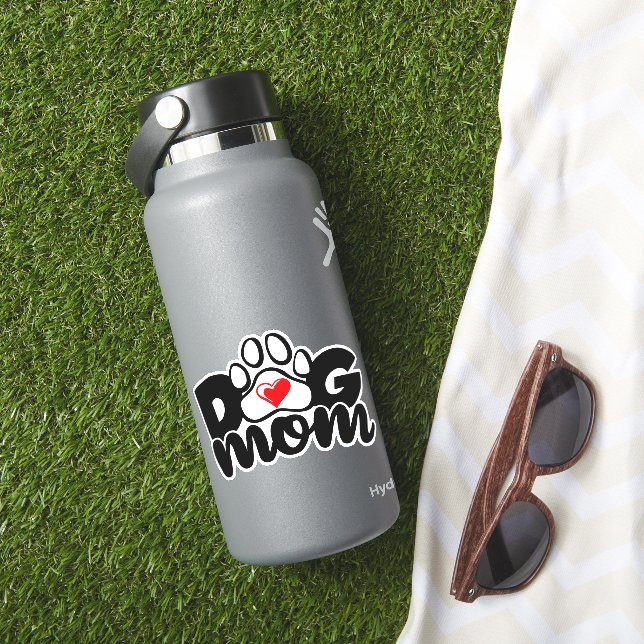 Pegatinas de Dog Mom Paw Heart Vinyl (HydroFlask Insitu)