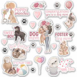 Pegatinas de Dog Mom Vinyl