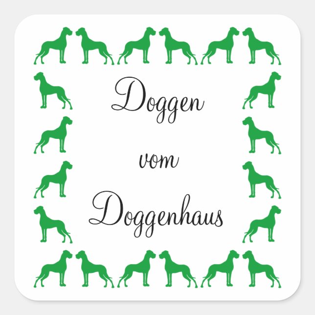 Pegatinas de dogo alemán (Anverso)