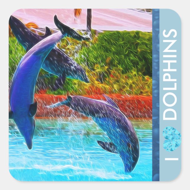 Pegatinas de Dolphin Lovers (Anverso)