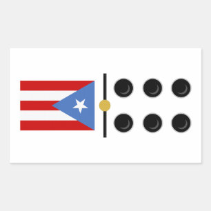 Pegatinas de Dominó de Puerto Rico