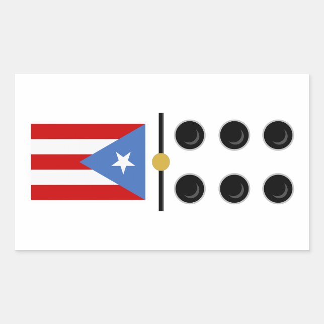 Pegatinas de Dominó de Puerto Rico (Anverso)
