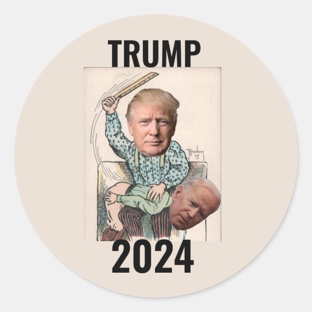 Pegatinas DE DONALD TRUMP 2024 SPANKS BIDEN (Anverso)