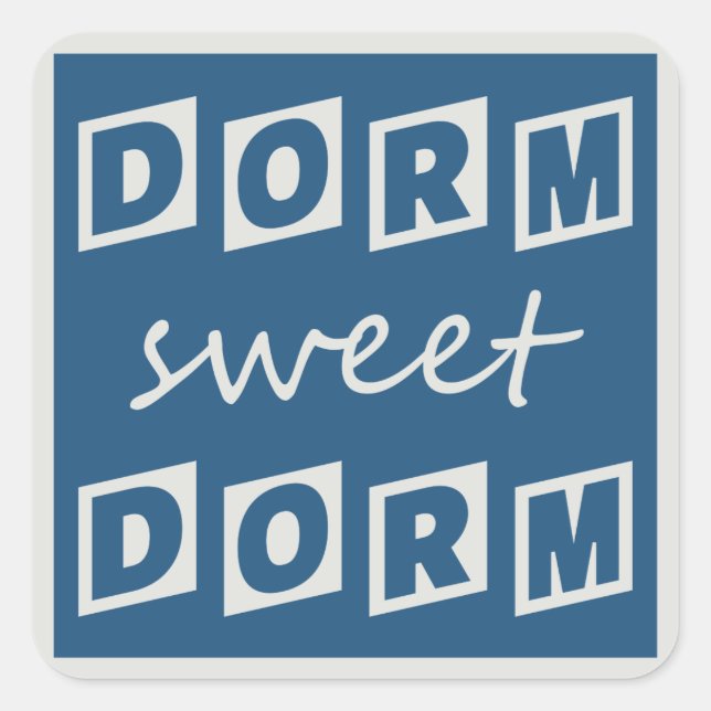 pegatinas de Dorm Sweet Dorm (Anverso)