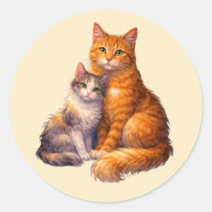 Pegatinas de Dos Gatos