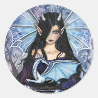 Pegatinas de Dragón Hada Gótico por Molly Harrison