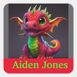 Pegatinas de dragón personalizados coloridos