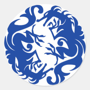 pegatinas de dragones de círculo