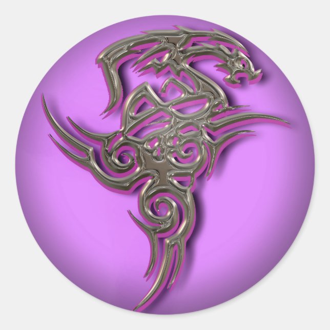 pegatinas de dragones tribales (Anverso)