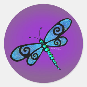 Pegatinas de Dragonfly KiniArt
