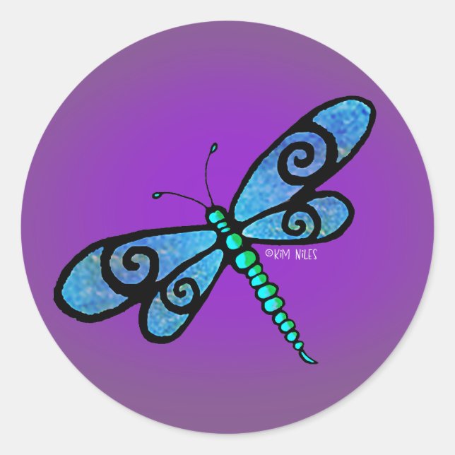 Pegatinas de Dragonfly KiniArt (Anverso)