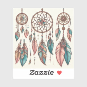 Pegatinas de dreamcatcher o plumas inspirados en b
