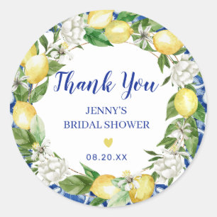 Pegatinas de Ducha Nupcial Italiana Limón Teja Azu