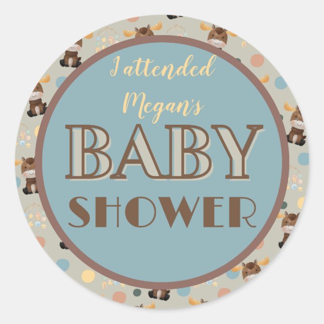 Pegatinas de ducha para bebés Moose y Mobile (Anverso)