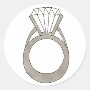 Pegatinas de duchas de casamiento del anillo de co