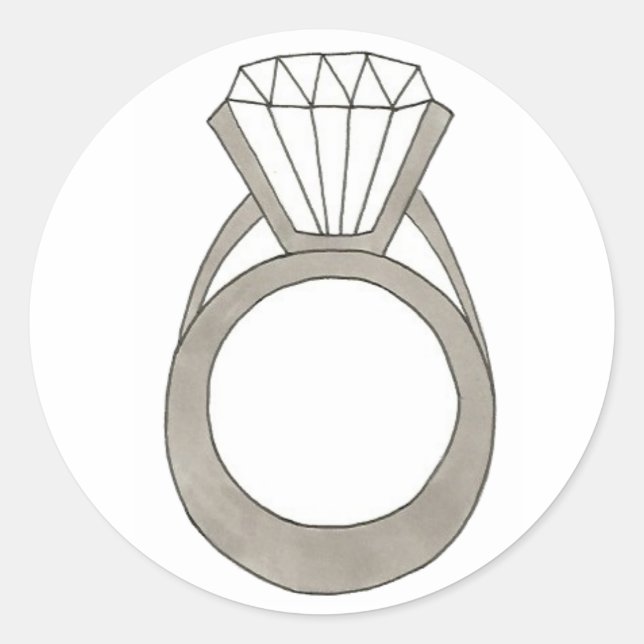 Pegatinas de duchas de casamiento del anillo de co (Anverso)