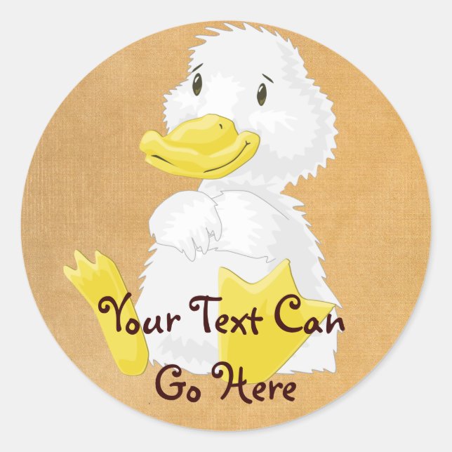 Pegatinas de Duckling para bebé blanco (Anverso)