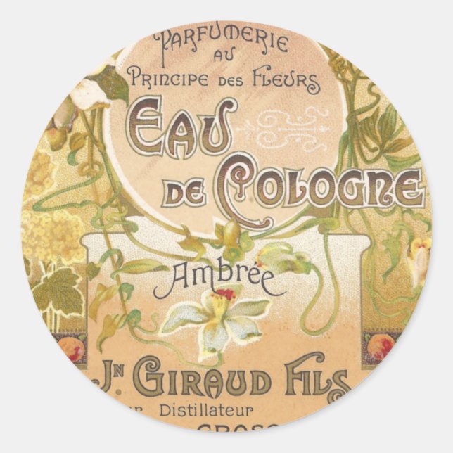 Pegatinas de Eau de Cologne Ambree (Anverso)