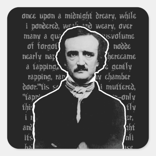 Pegatinas de Edgar Allan Poe (Anverso)