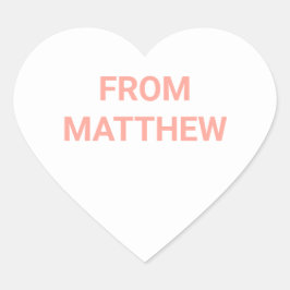 Pegatinas de El día de San Valentín de corazón de