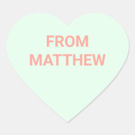 Pegatinas de El día de San Valentín de corazón de