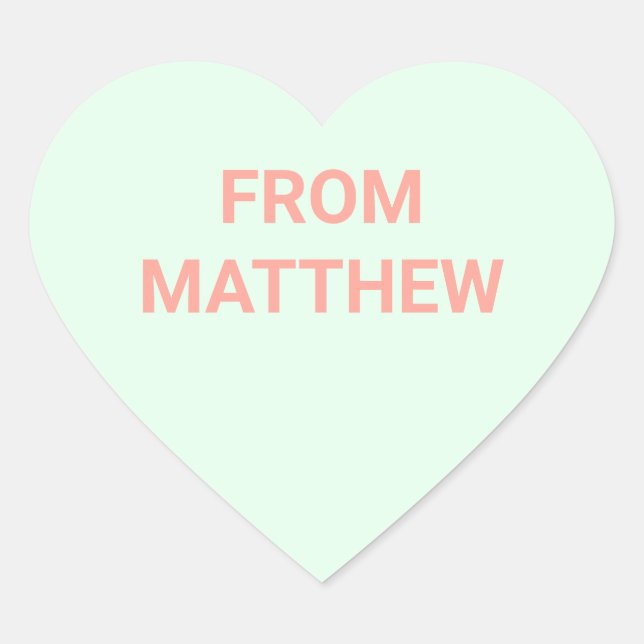 Pegatinas de El día de San Valentín de corazón de  (Anverso)