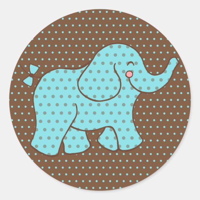 Pegatinas de elefante bebé (Anverso)