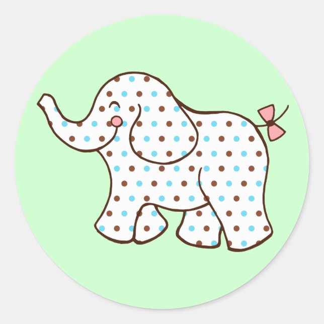 Pegatinas de elefante bebé (Anverso)