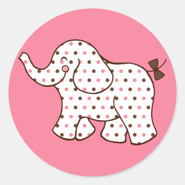 Pegatinas de Elefante Bebé (Anverso)