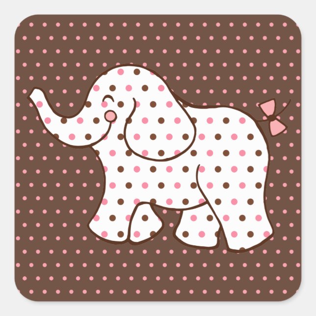 Pegatinas de elefante bebé (Anverso)