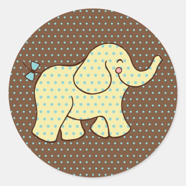 Pegatinas de elefante bebé (Anverso)