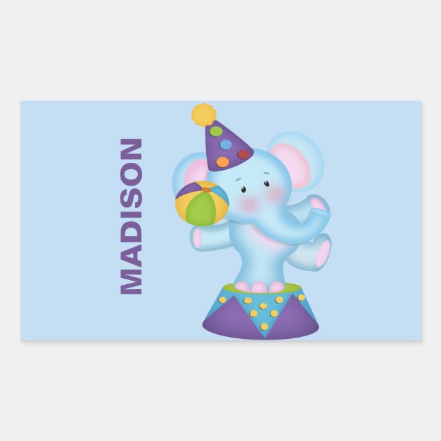 Pegatinas de elefantes circundantes personalizados (Anverso)