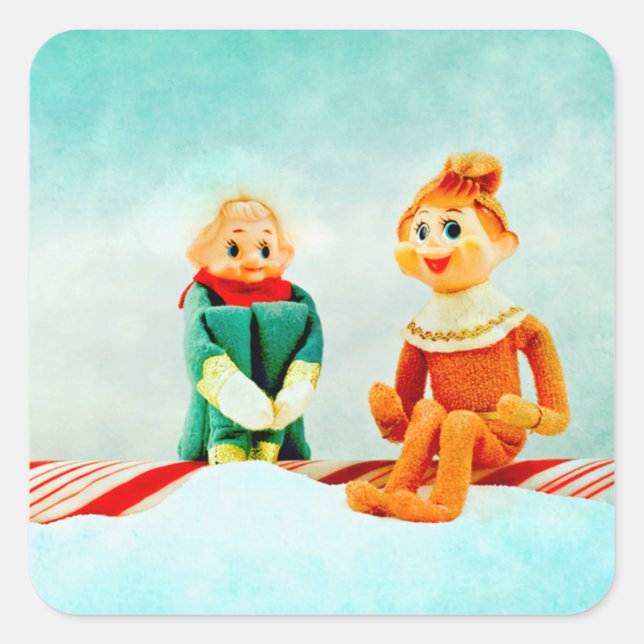 Pegatinas de Elf First Date (Anverso)