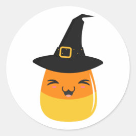 Pegatinas de Emoji de Candy Corn Witch Halloween