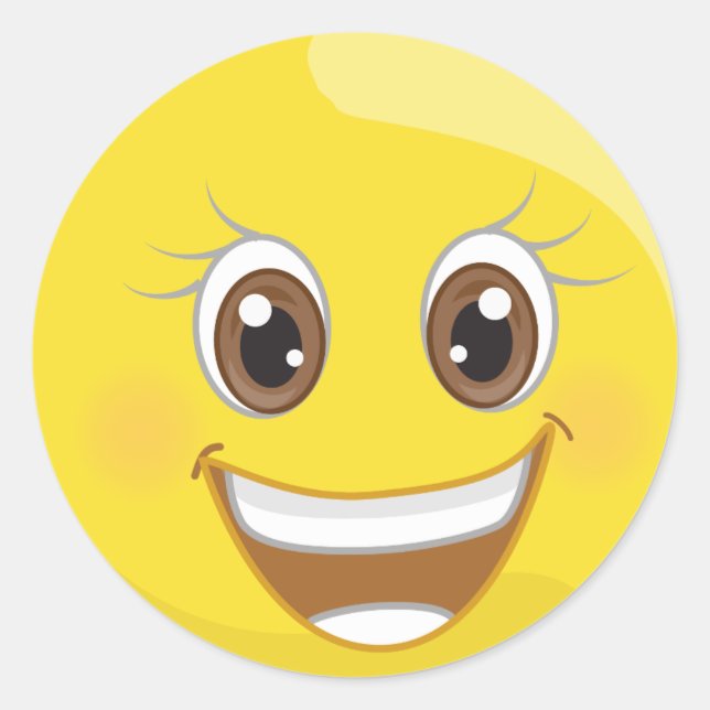 Pegatinas de Emoji de sonrisas superfelices (Anverso)