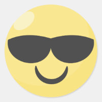 Pegatinas de Emoji Guay de gafas de sol