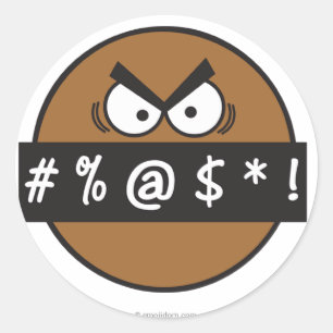Pegatinas de Emojidom: jurando negro