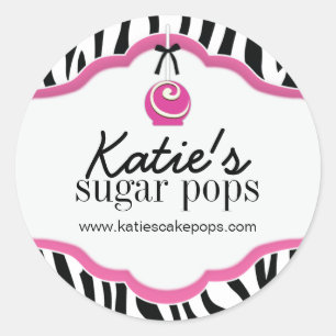 Pegatinas de empaquetado de Cake Pops Bakery