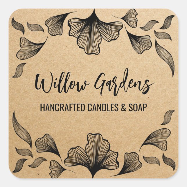 Pegatinas de empaquetado de Kraft para Naturaleza (Anverso)